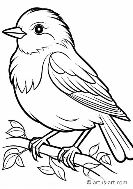 Awesome Towhee Coloring Page For Kids